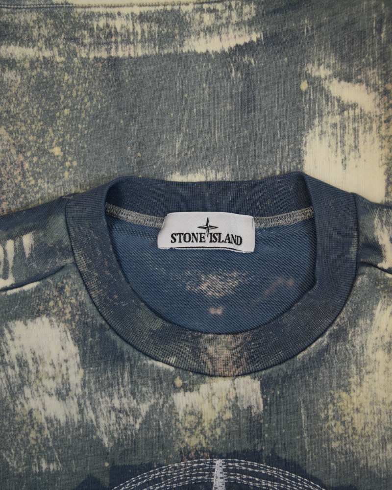 stone island X Snowbeast embroidery crewneck detail view