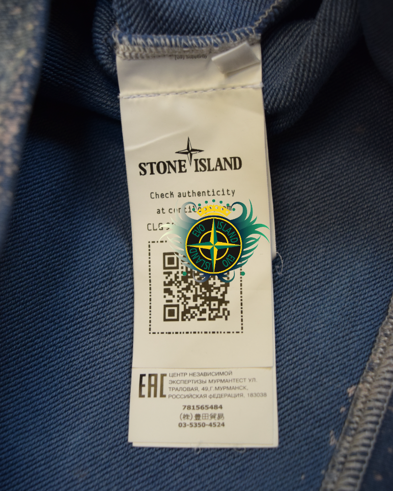 Stone island X Snowbeast Embroidered crewneck detail view