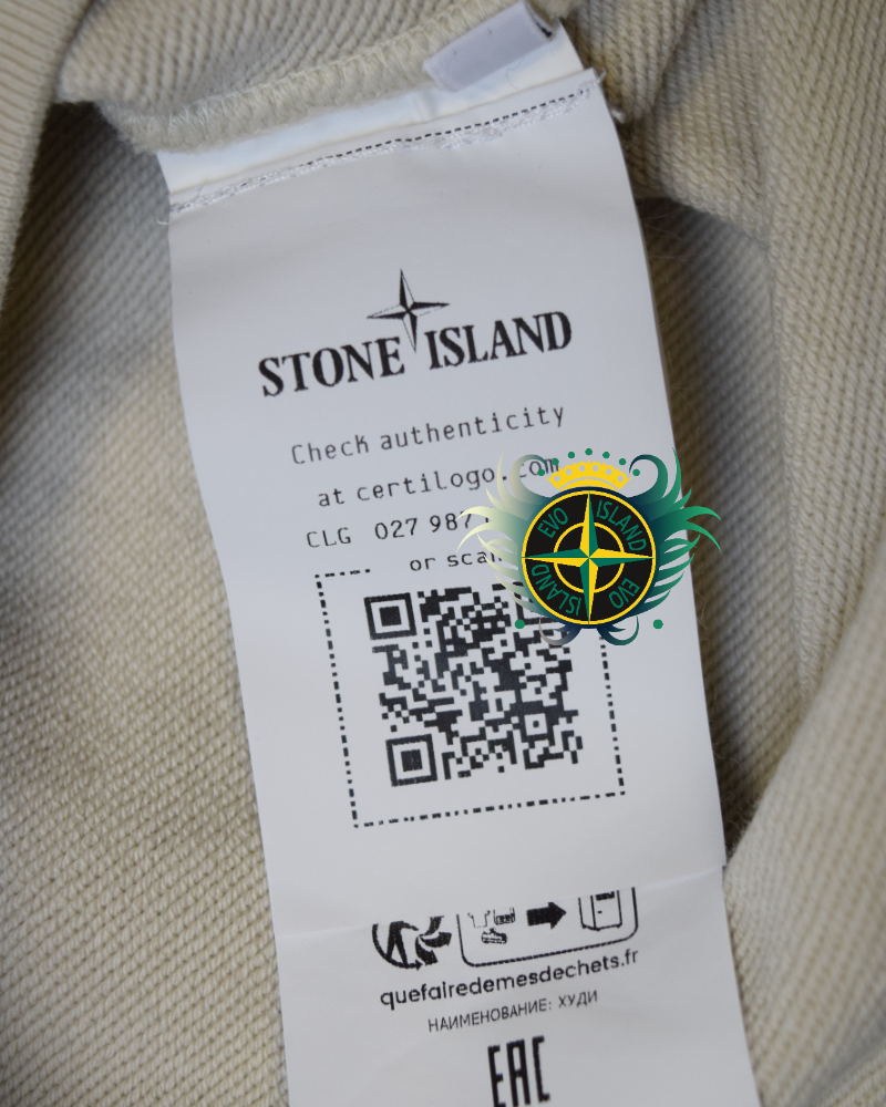 Stone Island Hoodie Cream detail view
