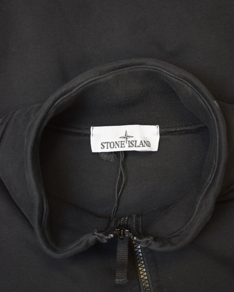 Stone Island Full Zip Sweater Black back view
