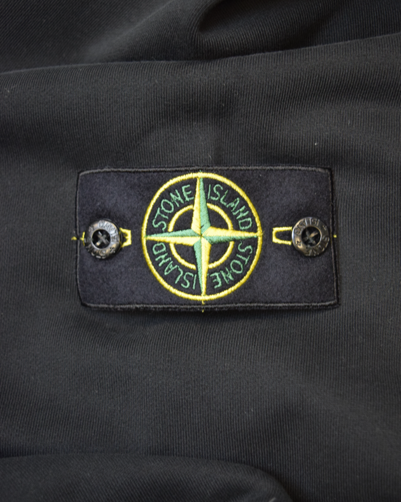 Stone Island Full Zip Sweater Black detail view