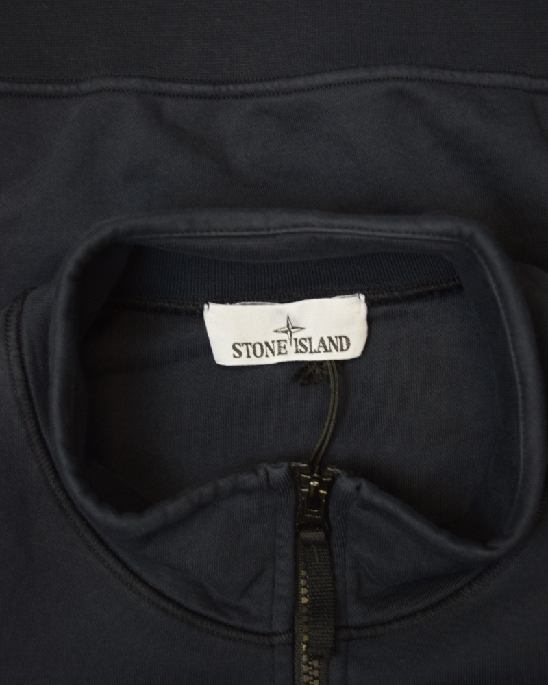 Stone Island Full Zip Sweater Blue back view