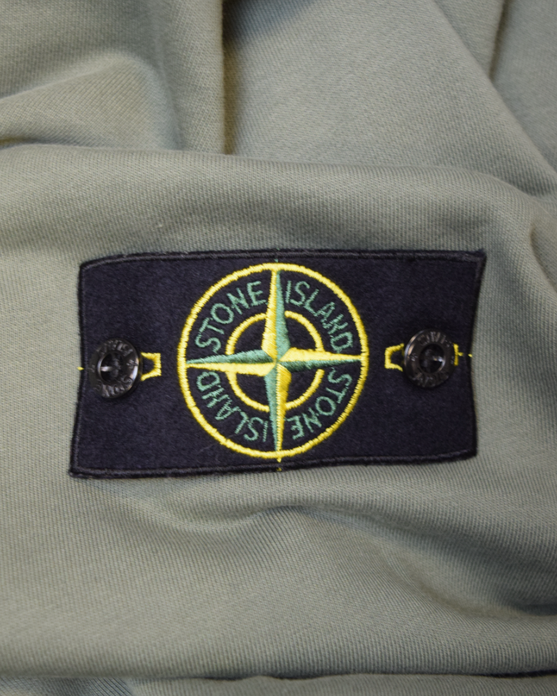 Stone Island Full Zip Sweater Green detail view