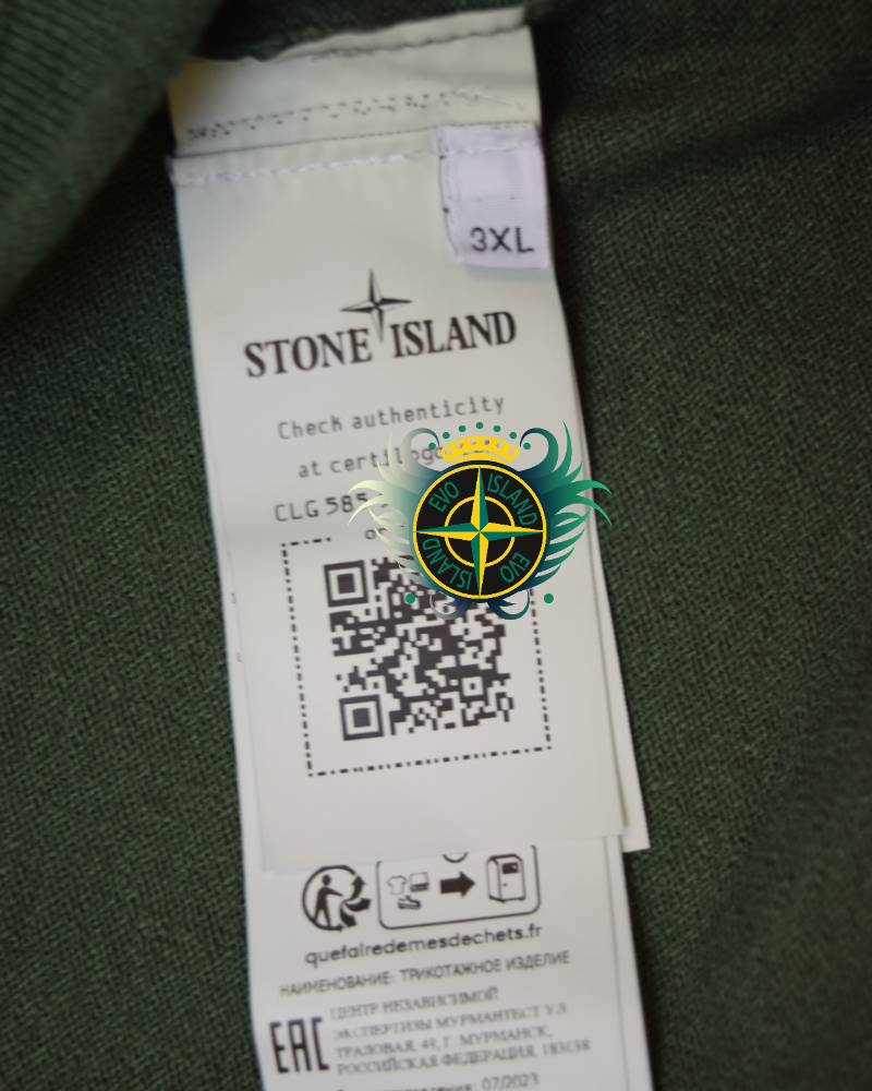 Stone Island Lightweight Knit green detail view