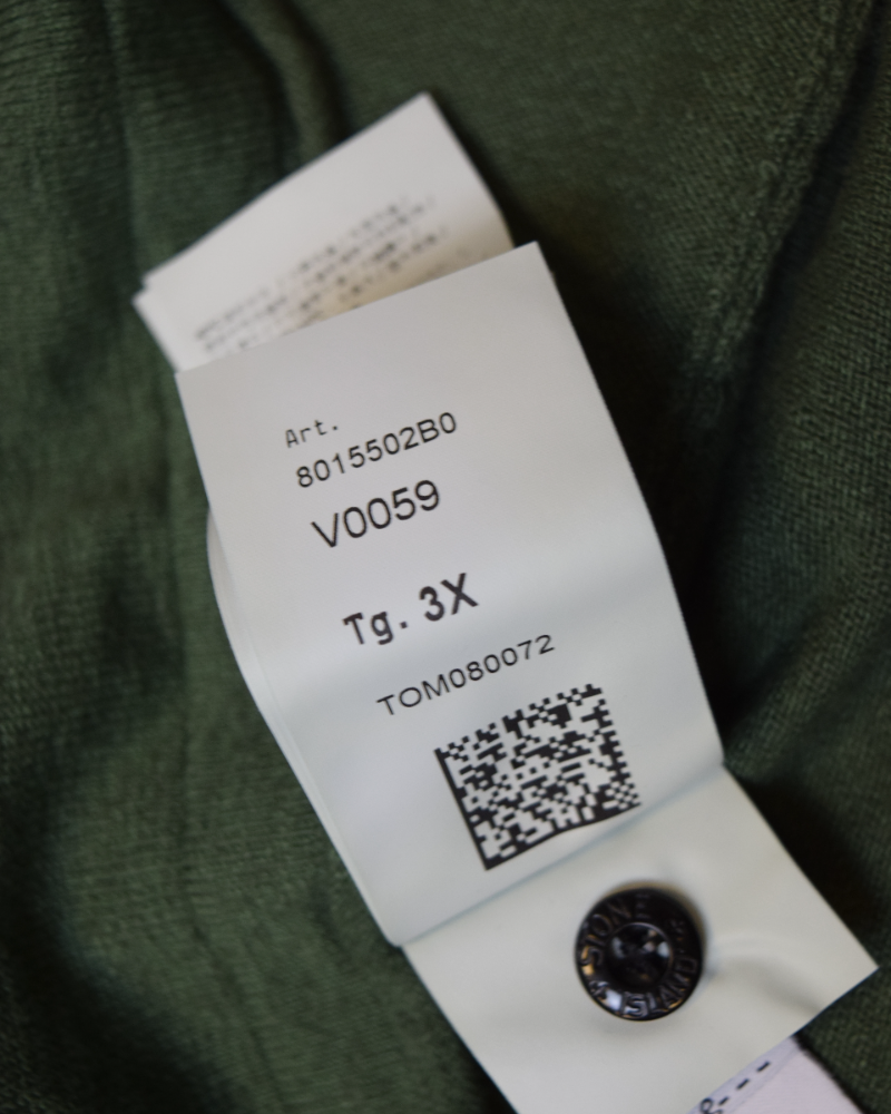 Stone Island Lightweight Knit green detail view
