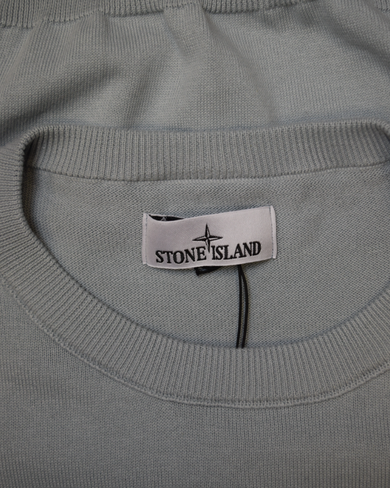 Stone Island Lightweight Knit light blue detail view