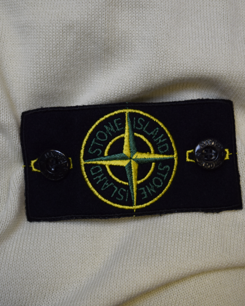 Stone Island Lightweight Knit cream detail view