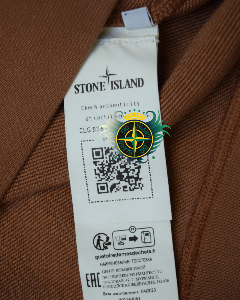 Stone Island Crewneck orange detail view
