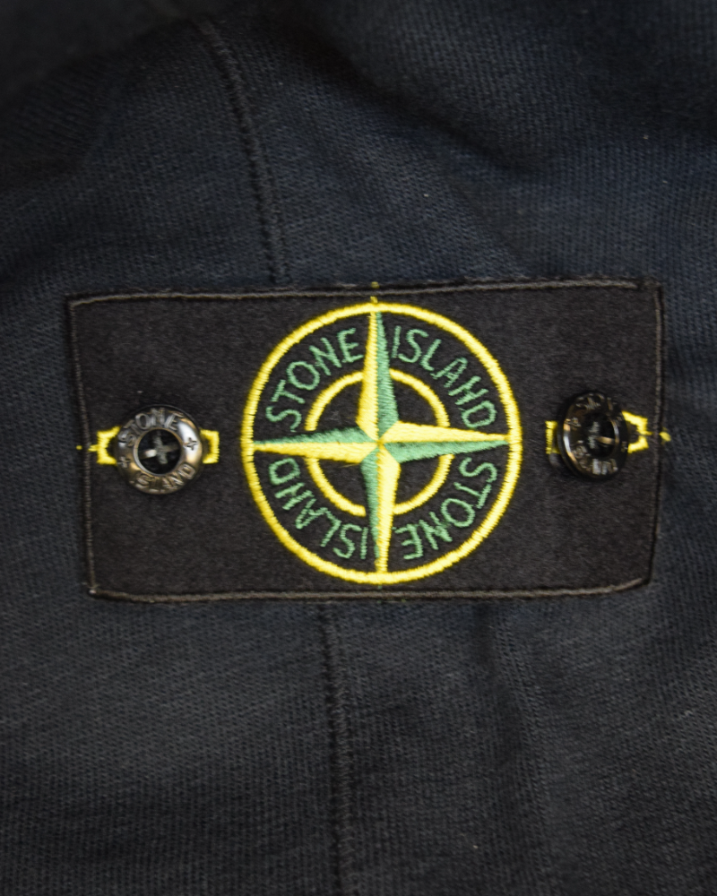 Stone Island Old Treatment Cotton Crewneck Navy detail view