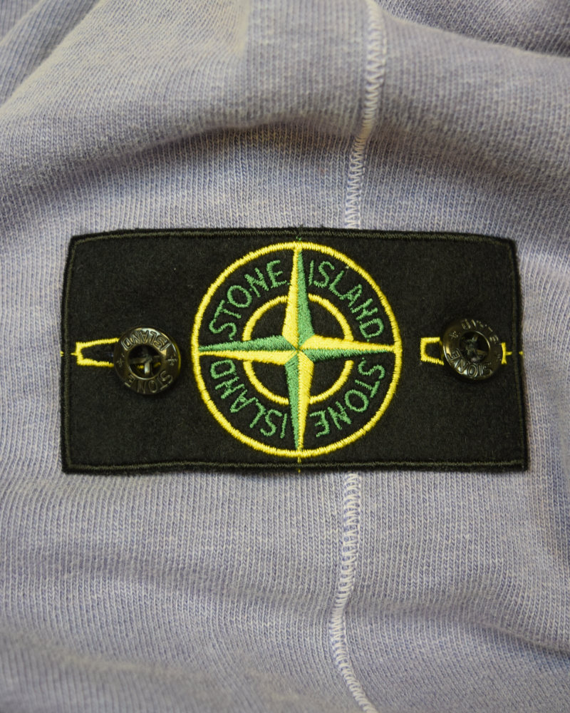 Stone Island Old Treatment Cotton Crewneck purple detail view