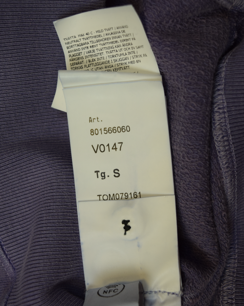 Stone Island Old Treatment Cotton Crewneck purple detail view