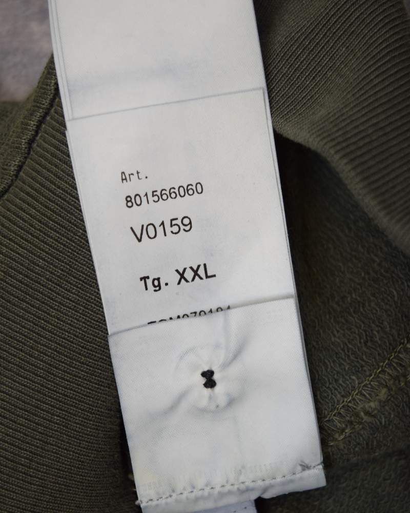 Stone Island Old Treatment Cotton Crewneck green detail view