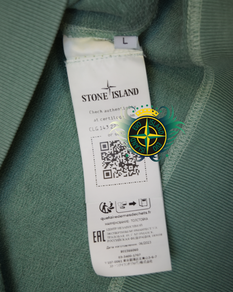 Stone Island Old Treatment Cotton Crewneck detail view