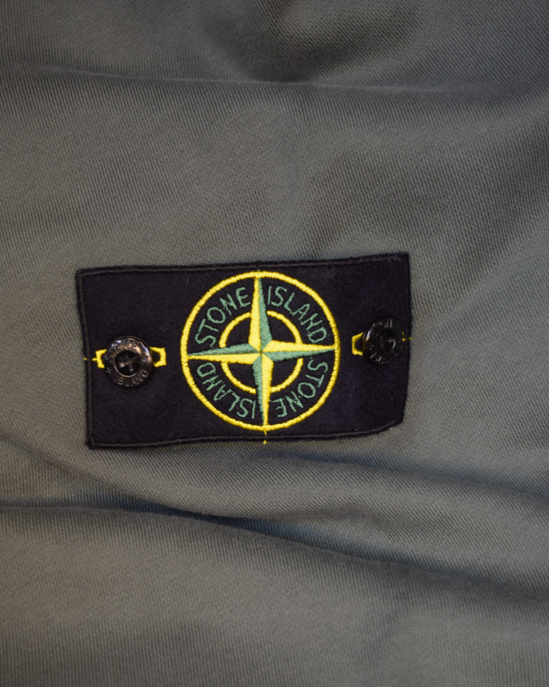 Stone Island Crewneck With Nylon Metal and primoloft insulation green/grey detail view