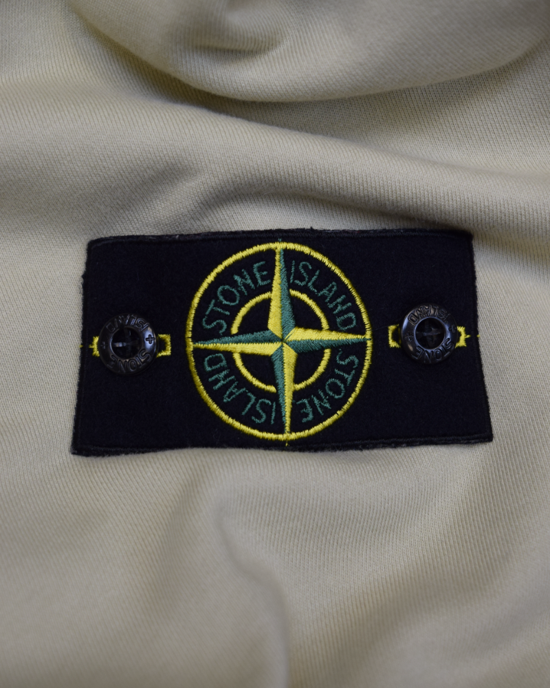 Stone Island Crewneck With Nylon Metal and primoloft insulation Cream detail view