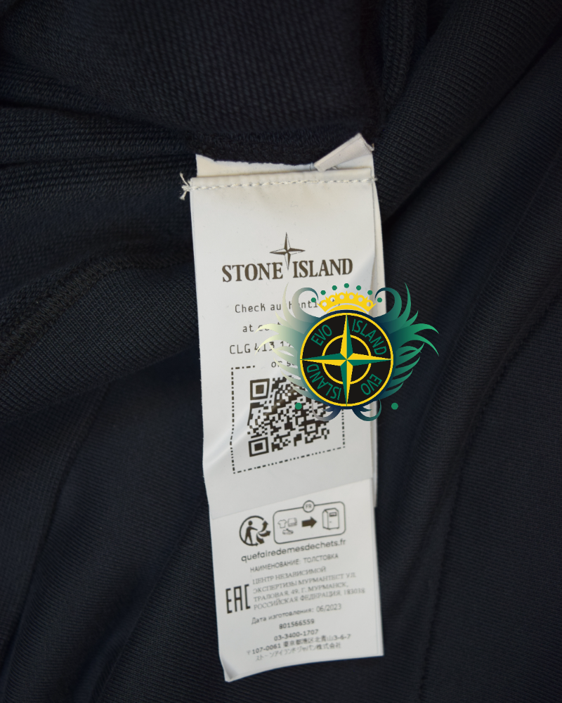 Stone Island Front Print Crewneck Navy detail view