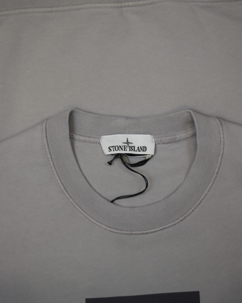 Stone Island Front Print Crewneck Light blue detail view