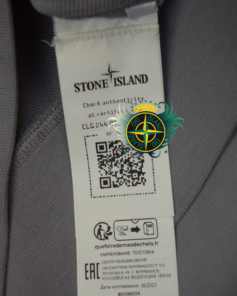 Stone Island Front Print Crewneck Light blue detail view