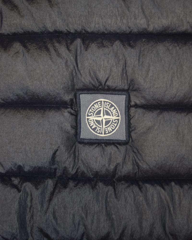 Stone Island Loom Woven Chambers R-Nylon Down TC Gilet Navy Blue detail view
