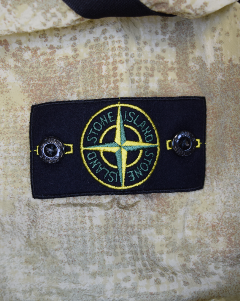 Stone Island Dissolving Grid Camo Jacket Beige detail view