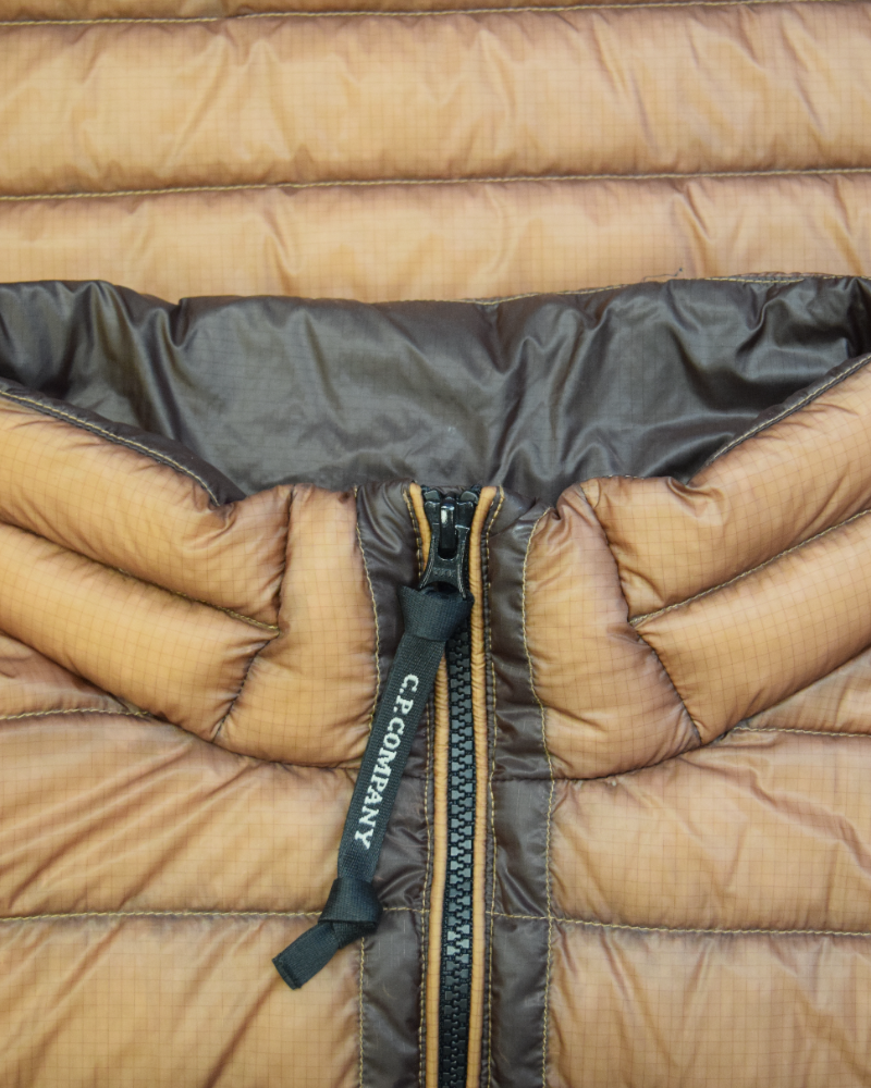 C.P. Company DD Shell Down Jacket Brown detail view