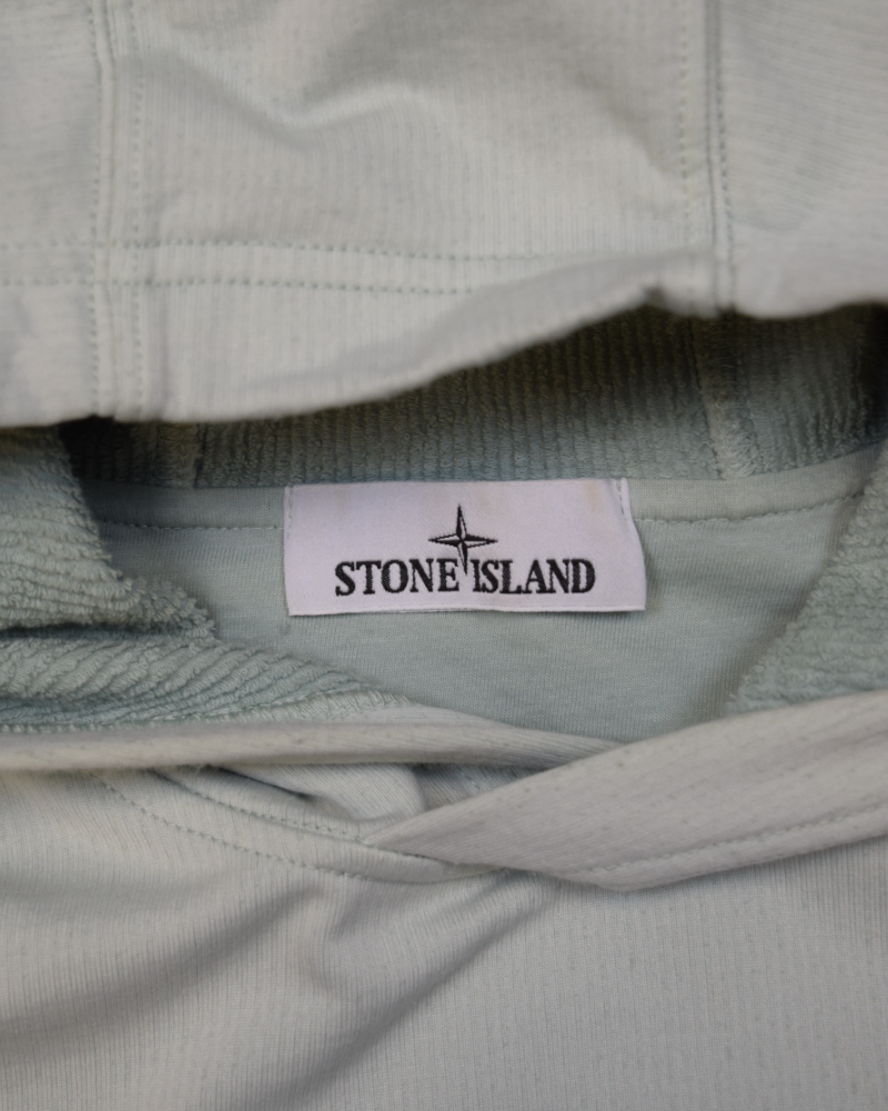 Stone Island Reflective Marina Hoodie Green detail view