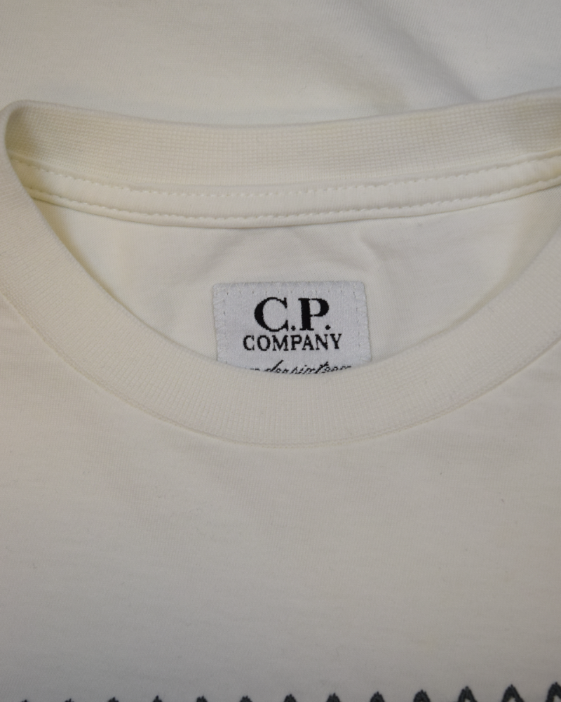 C.P Company Embroidered T-Shirt Junior white detail view