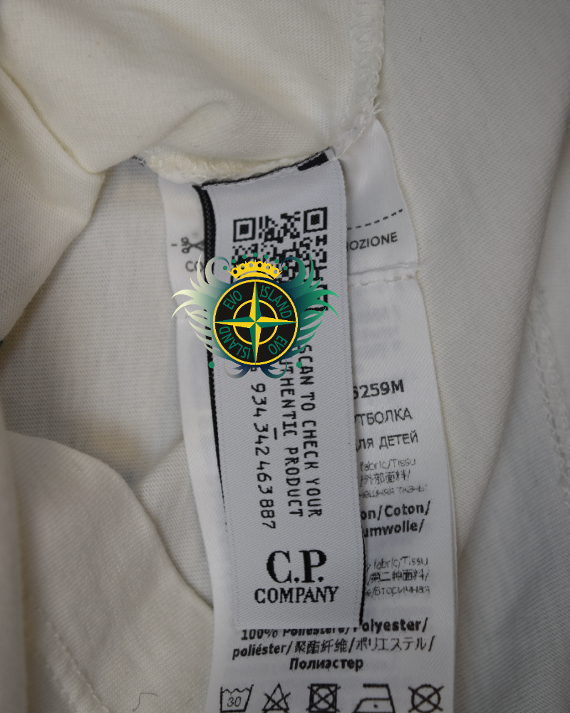 C.P Company Embroidered T-Shirt Junior white detail view