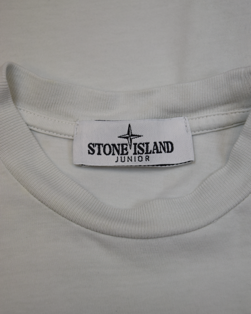 Stone Island Spell Out T-Shirt White detail view