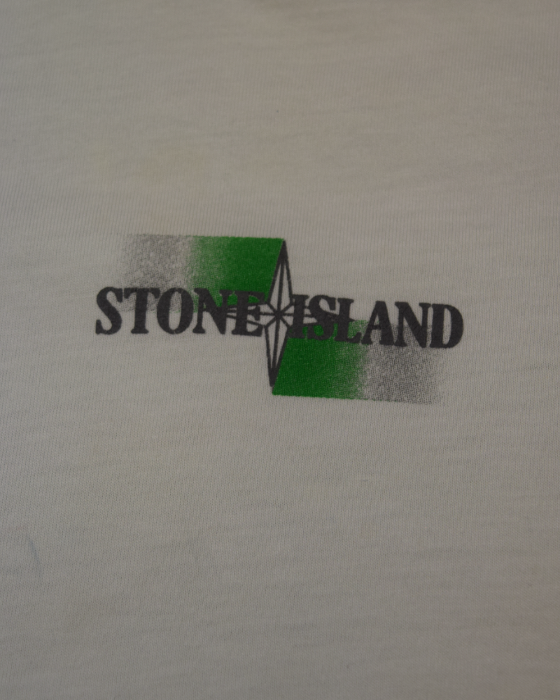 Stone Island Spell Out T-Shirt White detail view