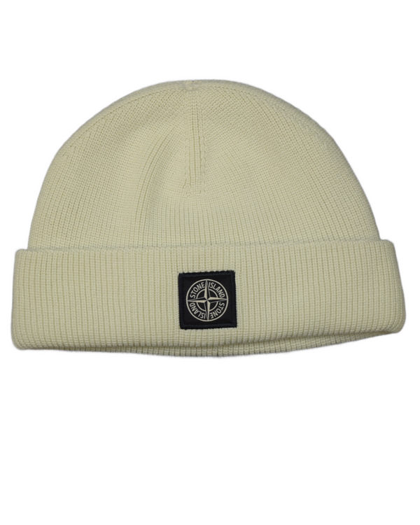 Stone Island Beanie Off White front view