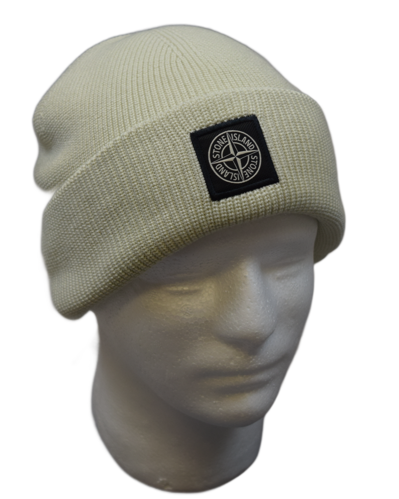 Stone Island Beanie Off White detail view
