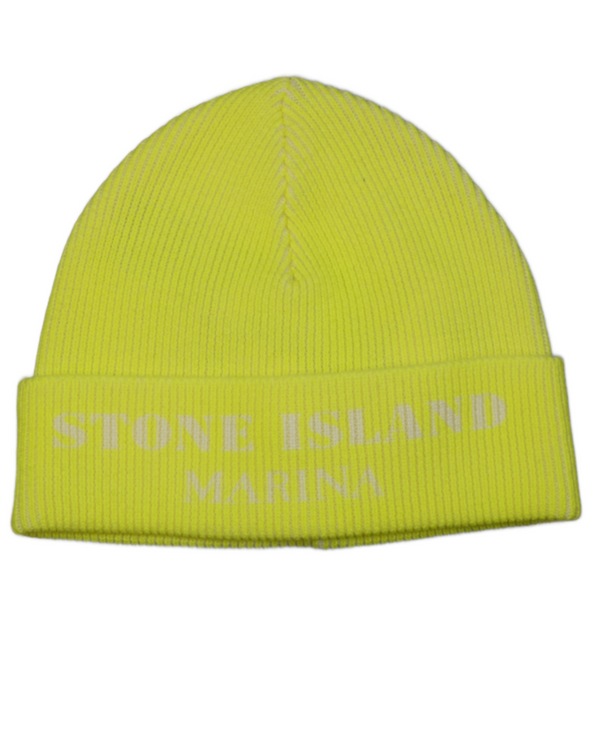 Stone Island Marina Beanie Yellow front view
