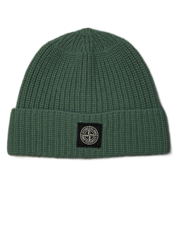 Stone Island Beanie Green front view