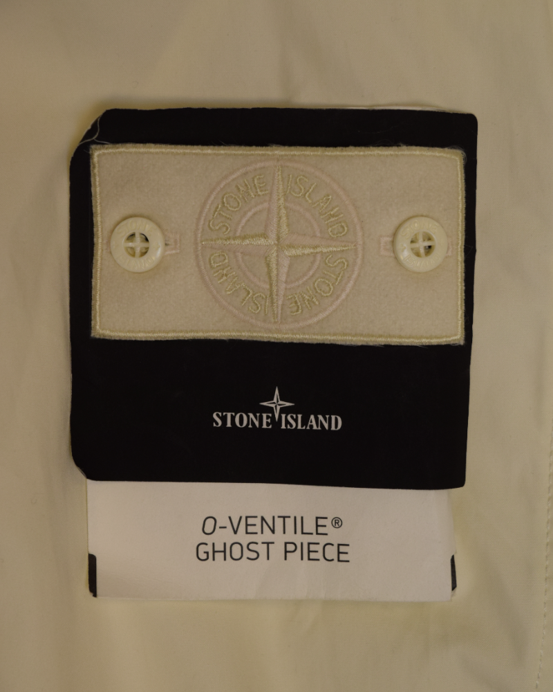 Stone Island O-Ventile Ghost Piece Jacket Cream detail view
