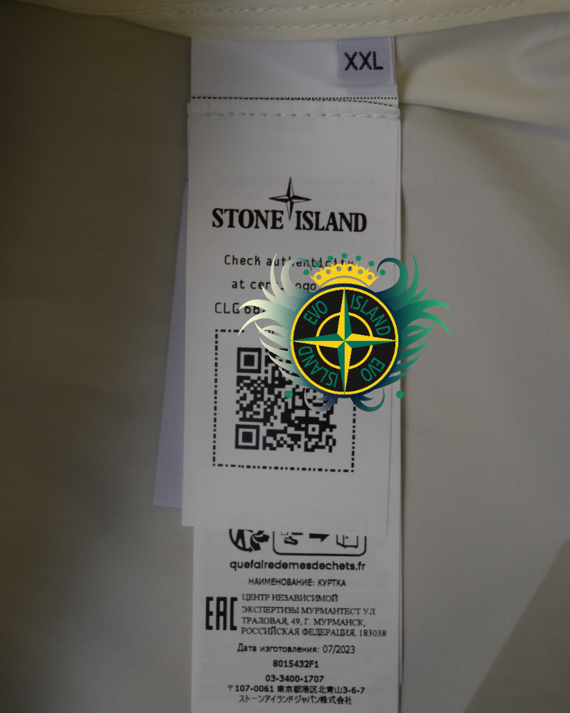 Stone Island O-Ventile Ghost Piece Jacket Cream detail view