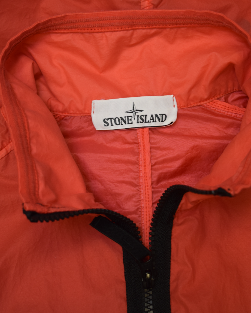 Stone Island Lamy Velour Jacket Red detail view