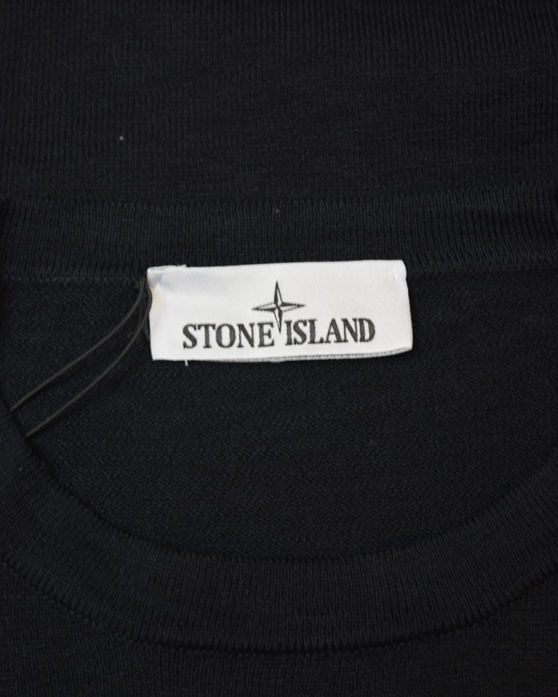 Stone Island Lightweight Knit Crewneck Black detail view