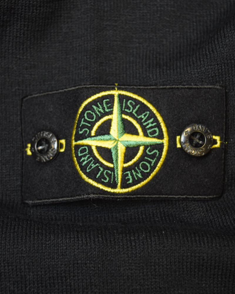 Stone Island Lightweight Knit Crewneck Black detail view