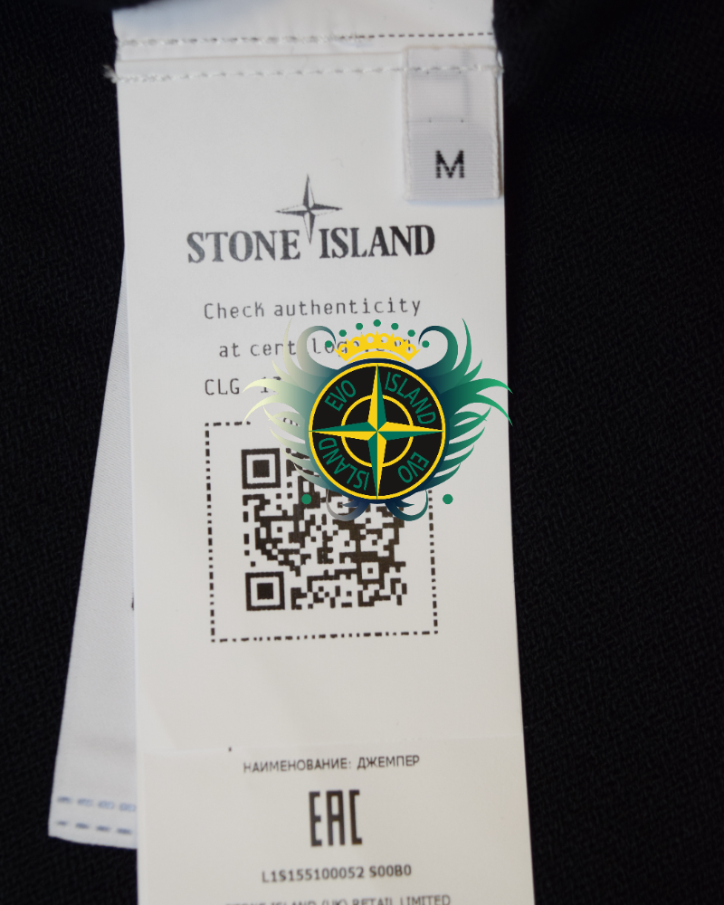 Stone Island Lightweight Knit Crewneck Black detail view