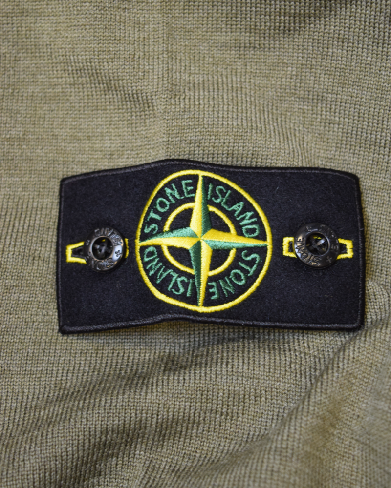 Stone Island Lightweight Knit Crewneck Green detail view