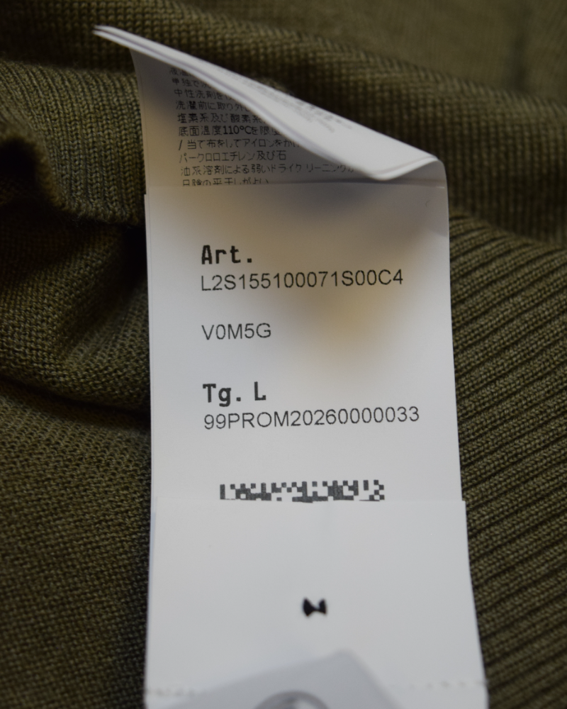 Stone Island Lightweight Knit Crewneck Green detail view