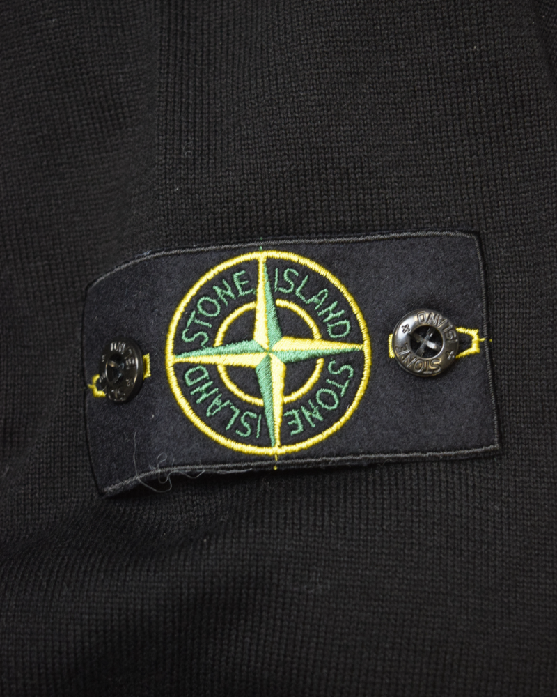 Stone Island Lightweight Knit Crewneck Black detail view