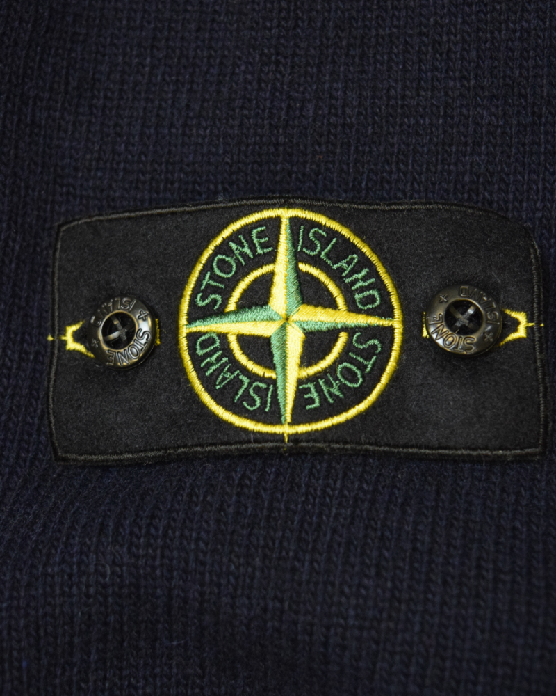 Stone Island Heavy Knit Crewneck Navy detail view