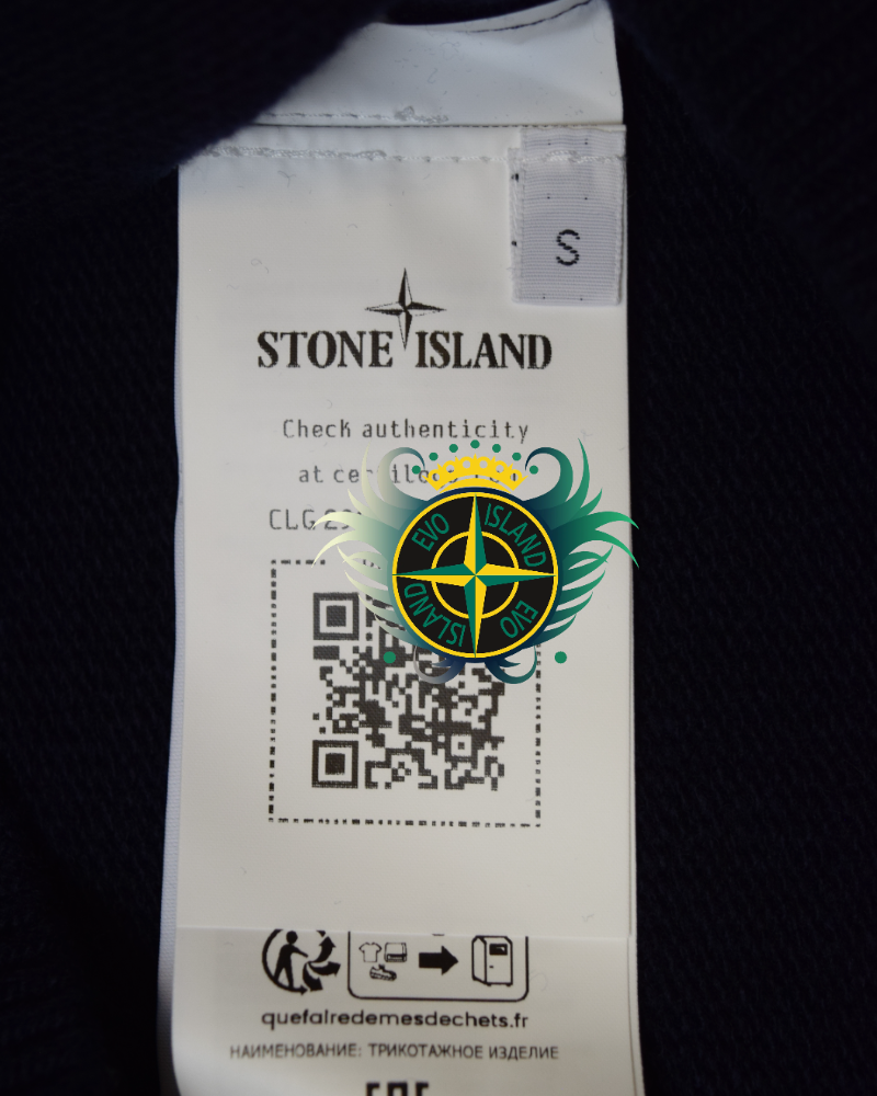 Stone Island Heavy Knit Crewneck Navy detail view