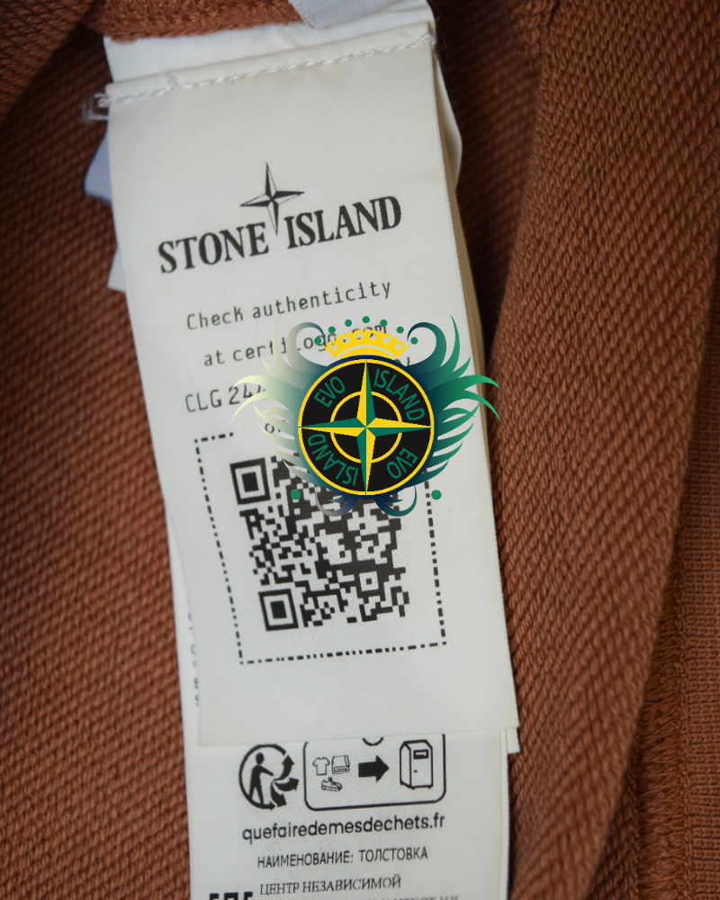 Stone Island Arm Print Crewneck Terracotta detail view