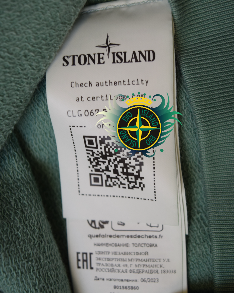 Stone Island Hoodie Teal detail view