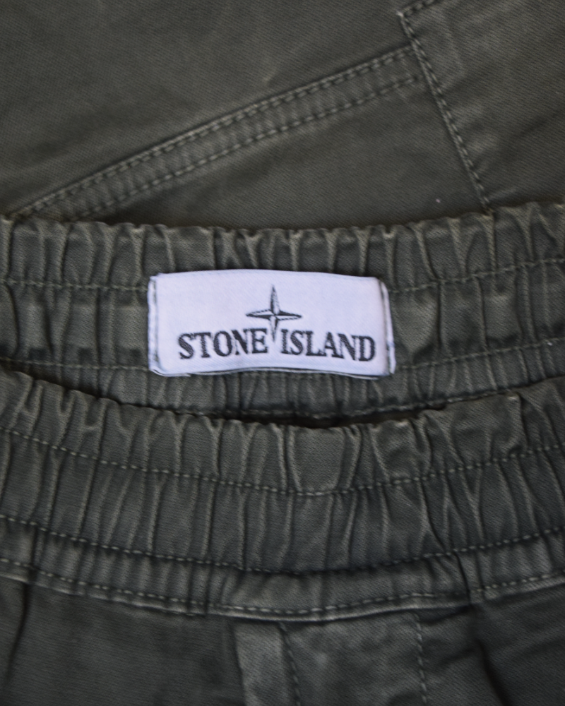 Stone Island Cuffed Cargos Green detail view
