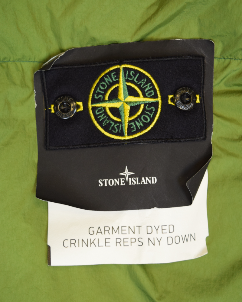 Stone Island Garment Down Crinkle Reps NY Down Green detail view