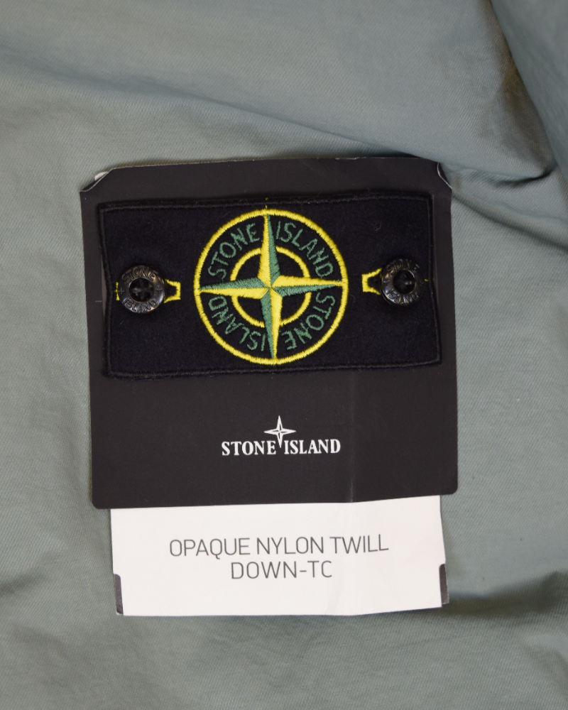 Stone Island Opaque Nylon Twill Down TC Green detail view